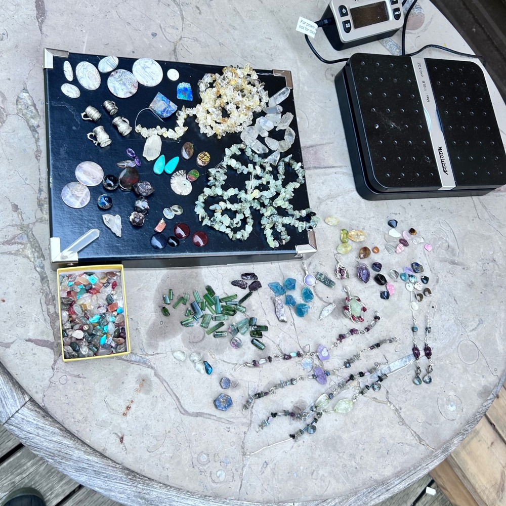 Gemstone Jewelry Making Lot 500g Silver Tourmaline Aquamarine Sapphire Garnet